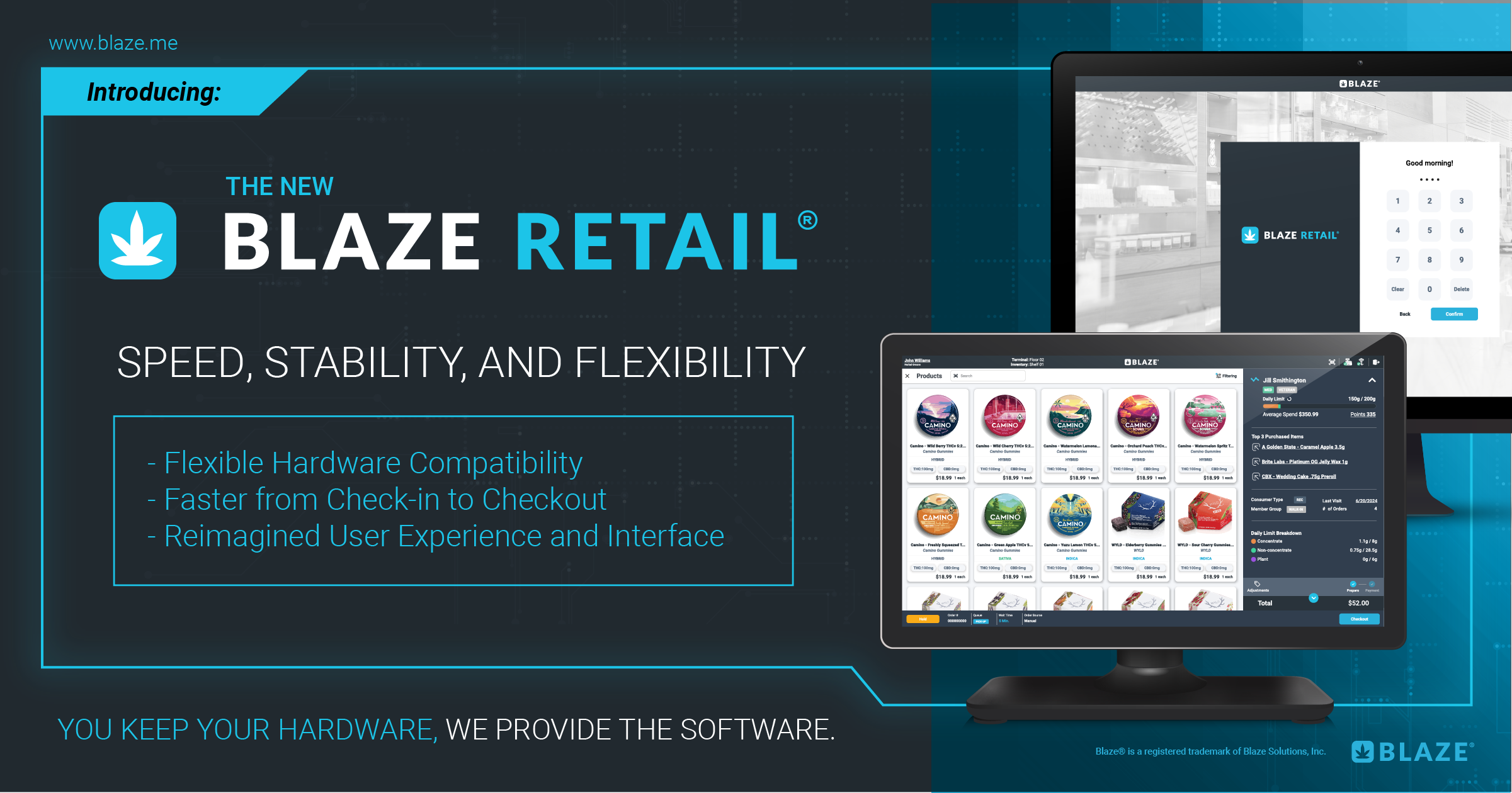 New BLAZE Retail cannabis POS